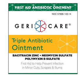 Geri-Care Triple Antibiotic Ointment, First Aid Antibiotic, 0.9 Gram Individual Packet - S143-14-GCP - LL Medico