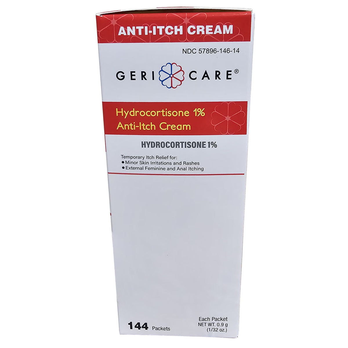 Geri-Care Hydrocortisone Anti-Itch Cream, 1%, 0.9 g Packet - S146-14-GCP - LL Medico