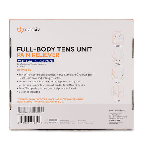 Sensiv Full-Body TENS Unit with Foot Attachment