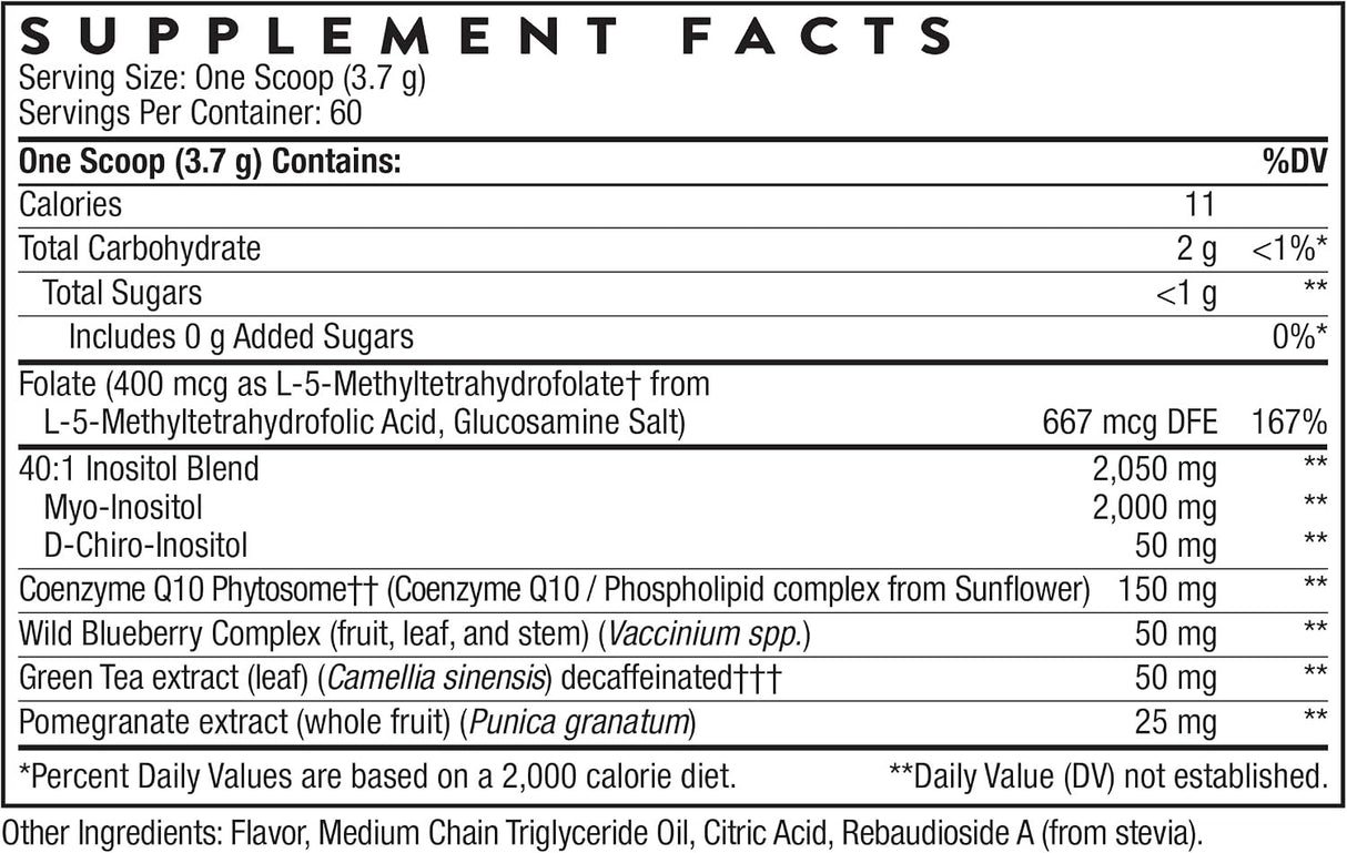 Thorne Ovarian Care Dietary Supplement, Mixed Berry, 7.55 oz