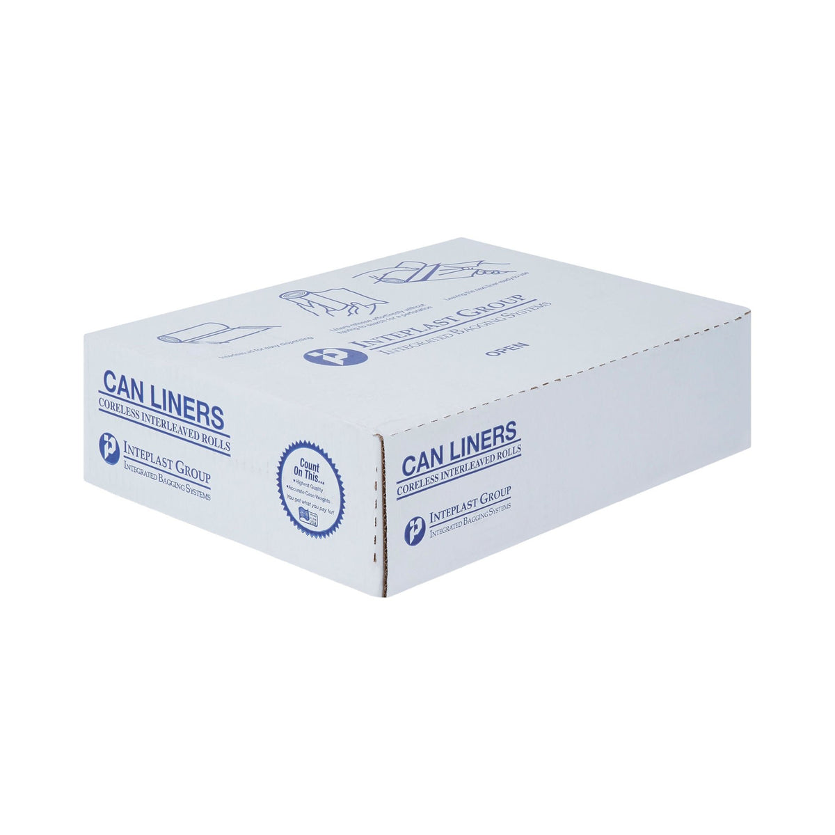 McKesson Super Plus Duty Trash Bag, Clear, 60 gal, 1.15 mil, 38 x 58", Star Seal Bottom, Coreless Roll - SLW3858SPNS - LL Medico