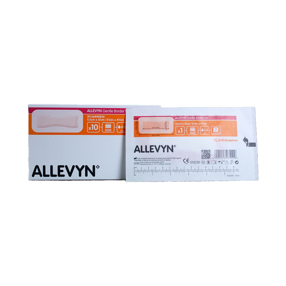 Allevyn Gentle Border Lite, 5.5 x 12 Centimeter