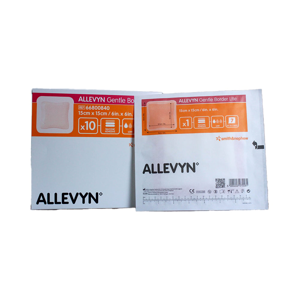 Allevyn Gentle Border Lite, 5 x 5 Centimeter