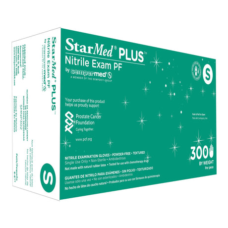 StarMed Plus Nitrile Exam Gloves, Powder-Free, Textured, Large