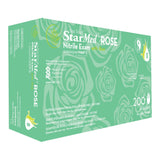 StarMed Rose Nitrile Exam Gloves, Powder-Free, with Aloe & Vitamin E, Green