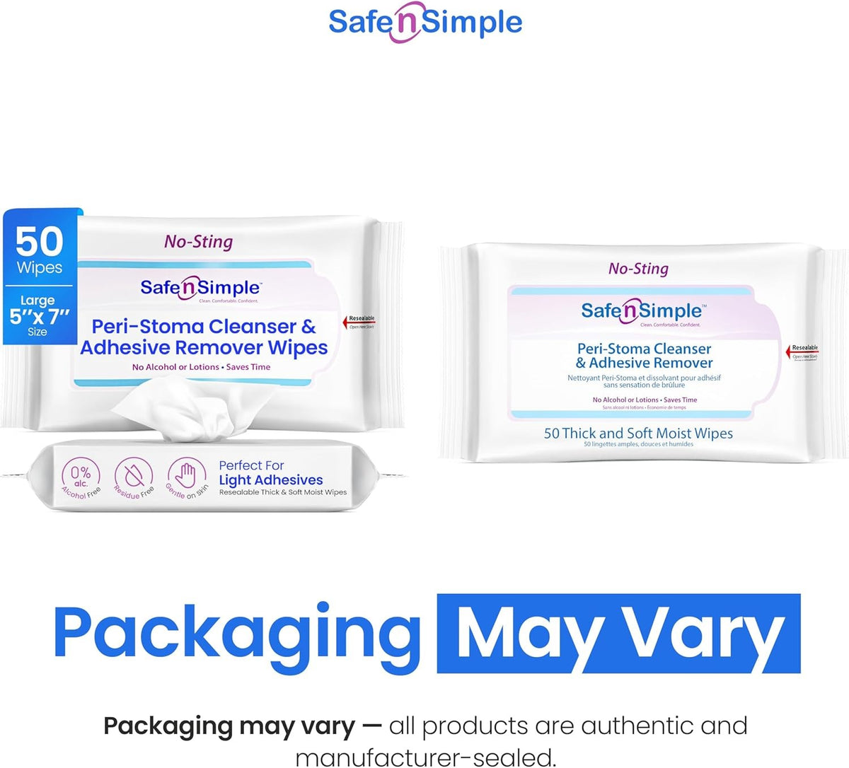 Safe n Simple Adhesive Remover Wipes