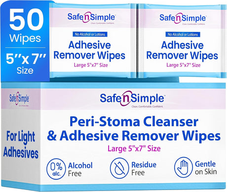 Safe n Simple Adhesive Remover Wipes