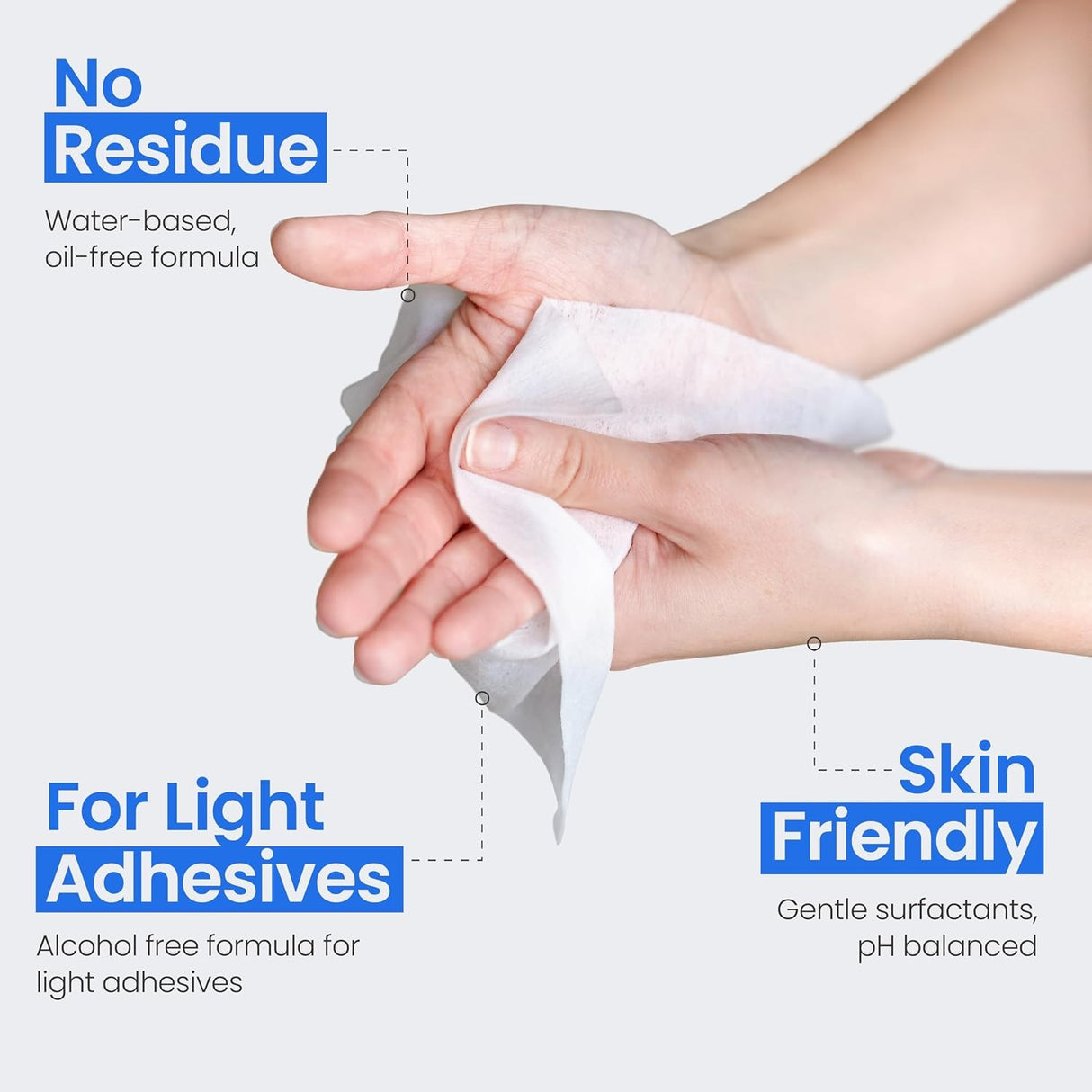 Safe N Simple Adhesive Remover, 5 x 7 Inch Wipe