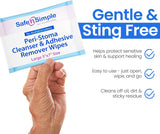 Safe N Simple Adhesive Remover, 5 x 7 Inch Wipe