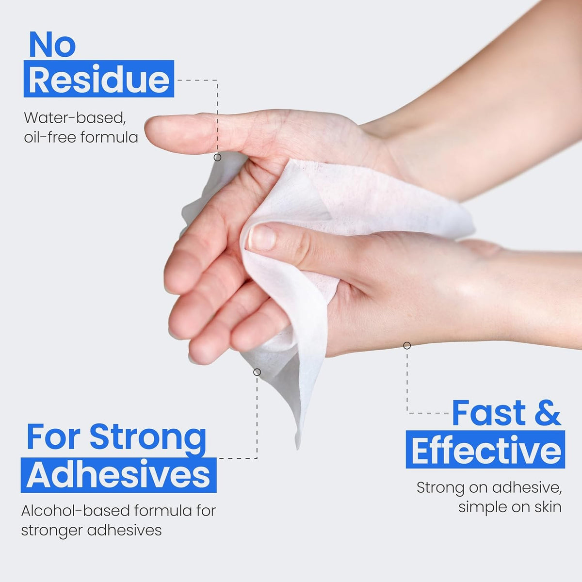Safe N Simple Adhesive Remover, 2 x 2 Inch Wipe