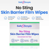 Safe N Simple No-Sting Skin Barrier Wipe, 5 x 7 Inch