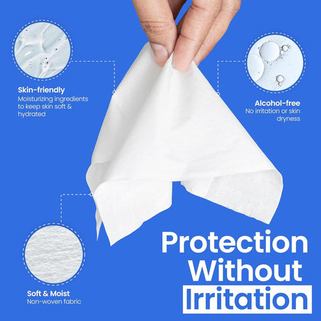 Safe N Simple No-Sting Skin Barrier Wipe, 5 x 7 Inch
