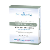 Simpurity Fibergel AG, Silver Alginate Wound Dressing, Square, 2" x 2", Sterile, Non-Adhesive Without Border - SNS56712-Single - LL Medico