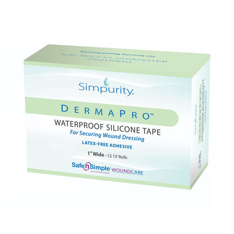 DermaPro Silicone Medical Tape, 1 Inch x 5 Yard, Transparent