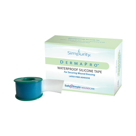 DermaPro Silicone Medical Tape, 2 Inch x 15 Foot, Transparent