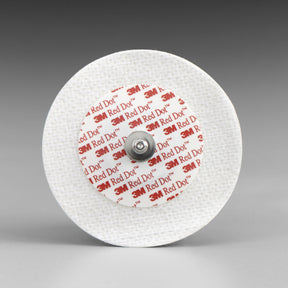 3M Red Dot ECG Monitoring Electrode, Snap Connector, Solid Gel, Cloth Backing, Adult, Non-Radiolucent, 2.3" Diameter - SOL2238- - LL Medico