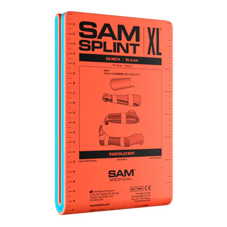 Sam Arm Splint, Without Closure, 4.5" x 36", Orange / Blue, Foam / Aluminum, One Size Fits Most - SP506-OB-EN-Single - LL Medico