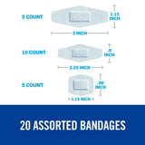 3M Nexcare Sensitive Skin White Adhesive Strip, Assorted Sizes