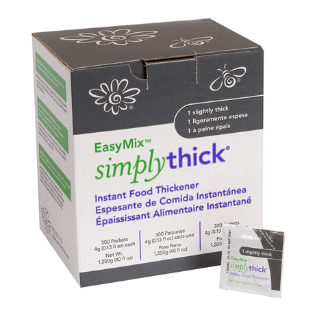 SimplyThick EasyMix Food Thickener Packets, Unflavored Gel, IDDSI Level 1, 4 g