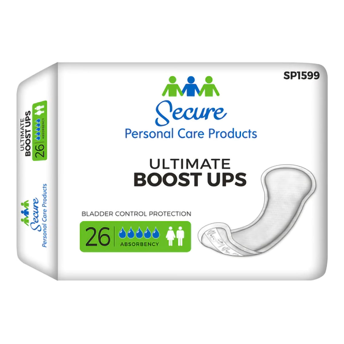 Secure TotalDry Ultimate Boost Ups Booster Pads