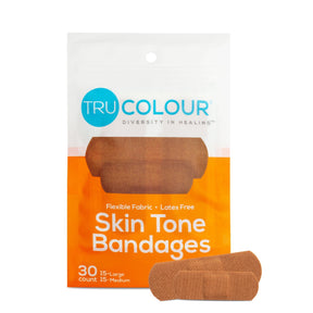 Tru-Colour Adhesive Strip, Waterproof, Brown, Fabric, 1 x 3", Sterile - TCB-121-Pack - LL Medico