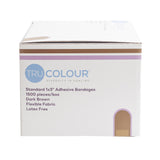 Tru-Colour Adhesive Strip, Waterproof, Dark Brown, Fabric, 1 x 3", Sterile - LL Medico