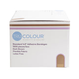Tru-Colour Adhesive Strip, Dark Brown, Fabric, 1 x 3", Sterile - LL Medico