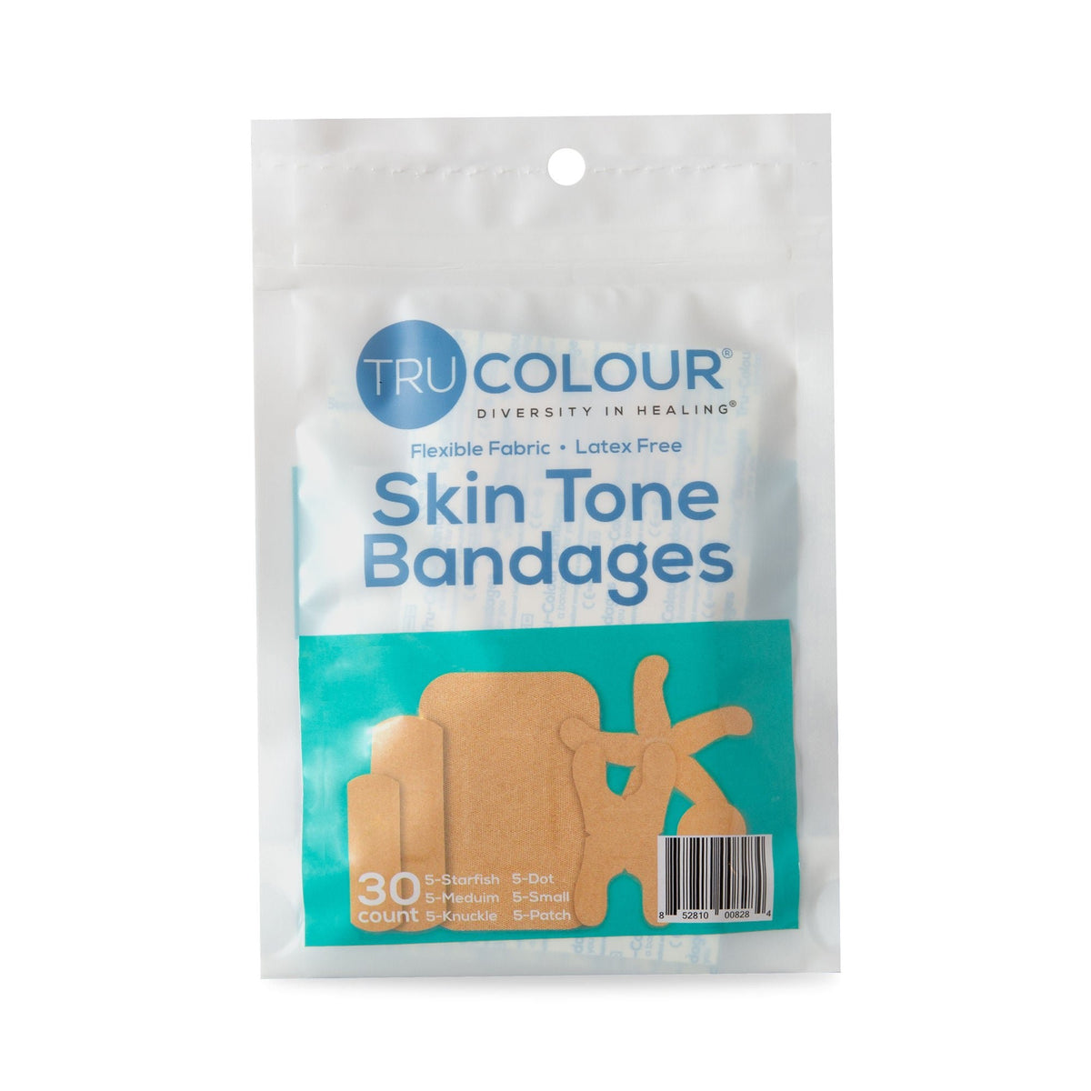 Tru-Colour Adhesive Strips, Waterproof, Beige, Fabric, Sterile - TCB-AASD-Pack - LL Medico