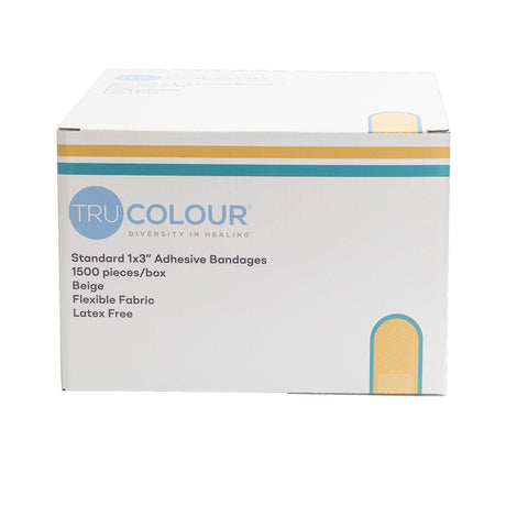 Tru-Colour Adhesive Strip, Beige, Fabric, 1 x 3", Sterile - TCB-AB1500 - LL Medico