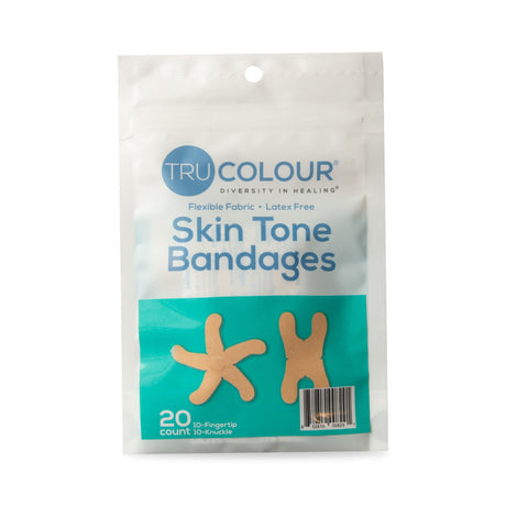 Tru-Colour Adhesive Strip, Waterproof, Beige, Fabric, Sterile - TCB-AKF-Pack - LL Medico