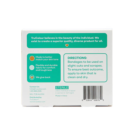 Tru-Colour Skin Tone Shade Fabric Bandage, Adhesive Strip, Beige, Fabric, 1 x 3", Sterile - TCB-ALS100 - LL Medico