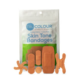 Tru-Colour Adhesive Strips, Olive, Fabric, Waterproof, Assorted Shapes and Sizes, Sterile - TCB-GASD-Pack - LL Medico