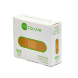 Tru-Colour Skin Tone Bandages, Adhesive Strip, Olive, Fabric, 1 x 3", Sterile - TCB-GLS100 - LL Medico