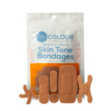 Tru-Colour Adhesive Strips, Waterproof, Brown, Fabric, Sterile - TCB-NASD-Pack - LL Medico
