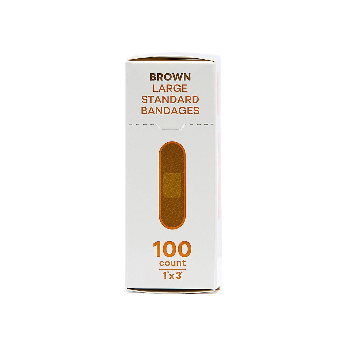 Tru-Colour Skin Tone Shade Adhesive Strips, Brown, Fabric, Sterile, 1 x 3" - LL Medico