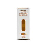Tru-Colour Skin Tone Shade Adhesive Strips, Brown, Fabric, Sterile, 1 x 3" - LL Medico