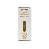 Tru-Colour Skin Tone Shade Adhesive Strips, Brown, Fabric, Sterile, 1 x 3" - LL Medico