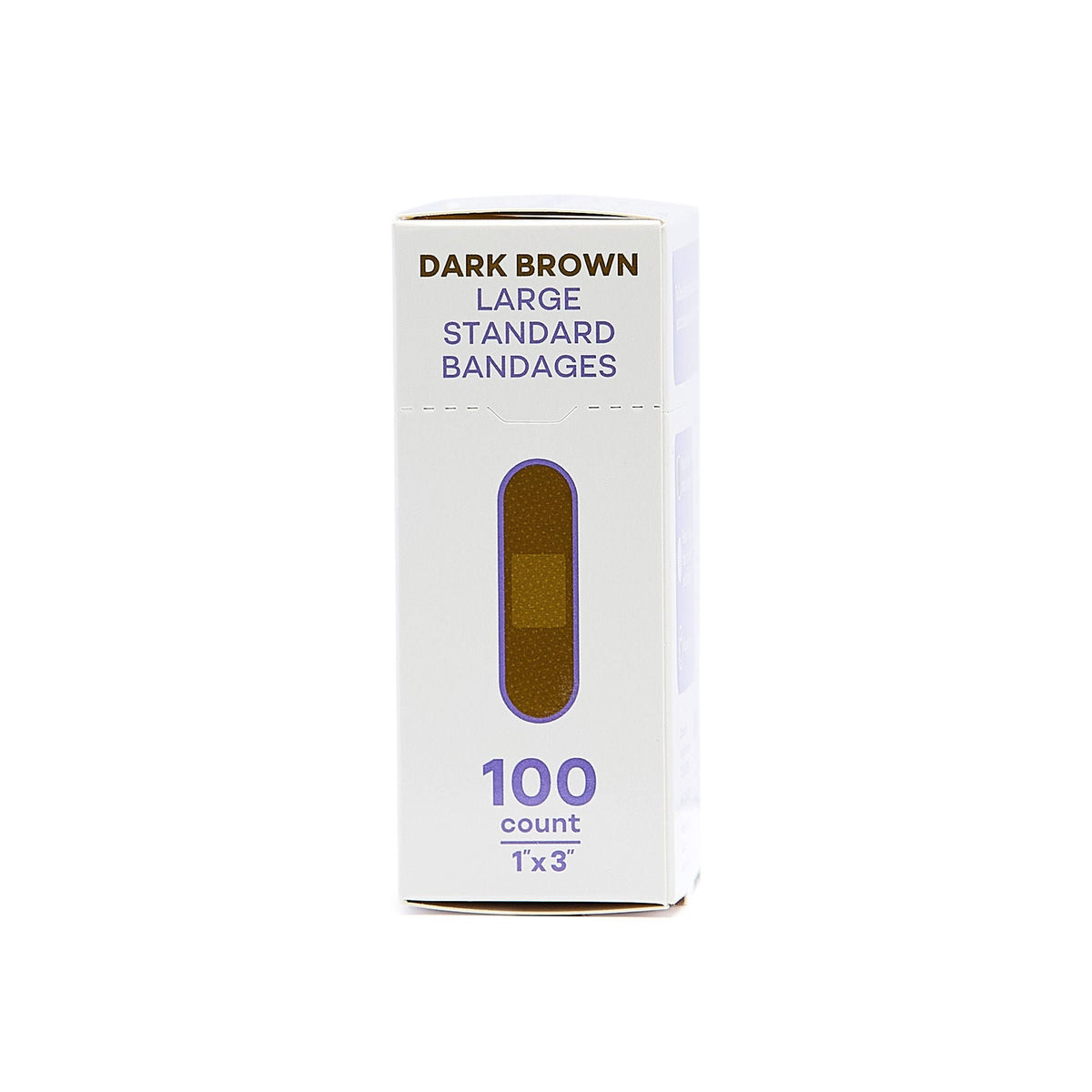 Tru-Colour Skin Tone Fabric Bandage, Adhesive Strip, Dark Brown, Fabric, 1 x 3", Sterile - TCB-PLS100 - LL Medico