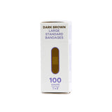 Tru-Colour Skin Tone Fabric Bandage, Adhesive Strip, Dark Brown, Fabric, 1 x 3", Sterile - TCB-PLS100 - LL Medico