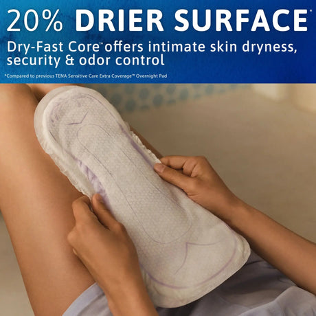 TENA Sensitive Care Extra Coverage Overnight Pads