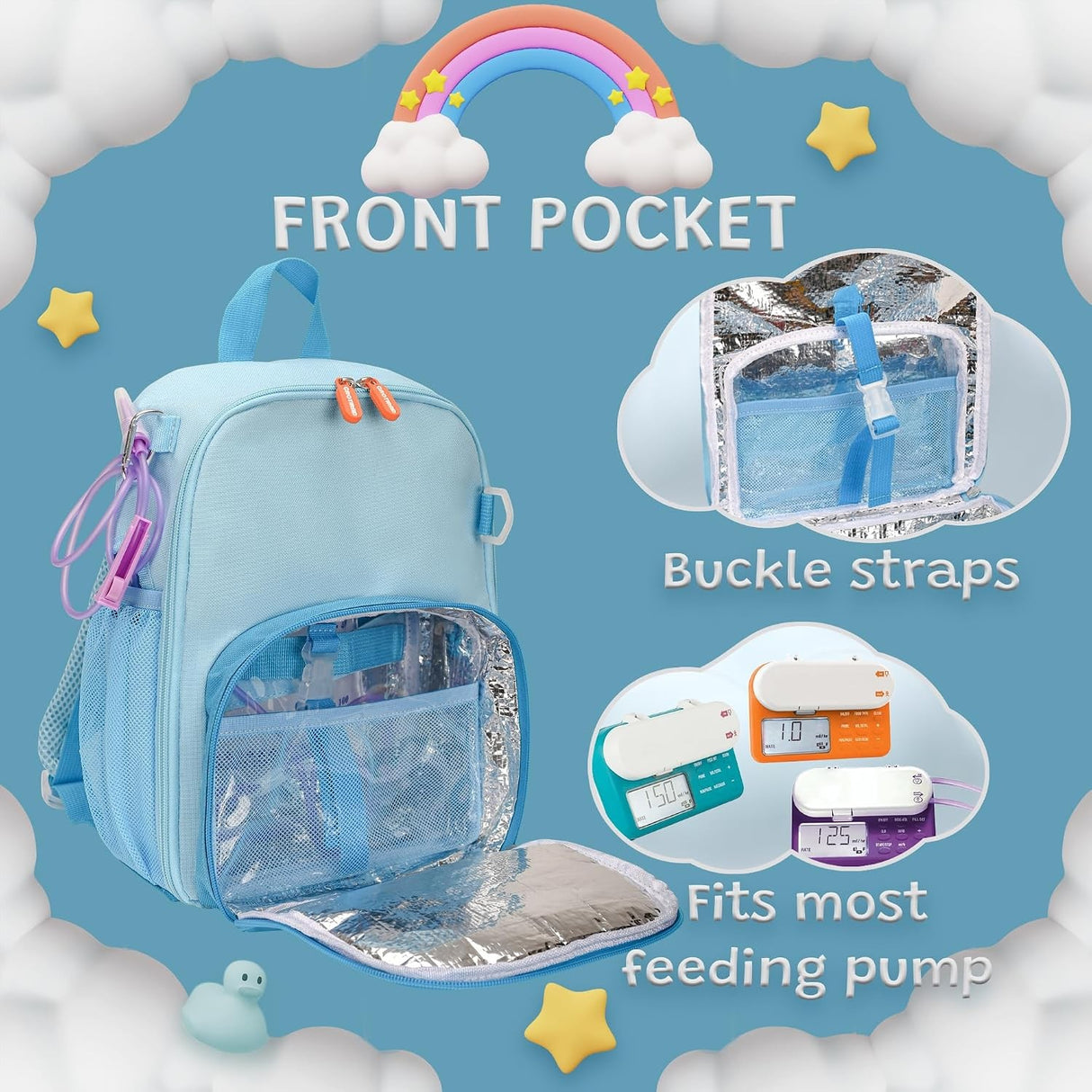 Triac Medical Products Feeding Pump Backpack for Enteralite Infinity, 6" x 8" x 14"