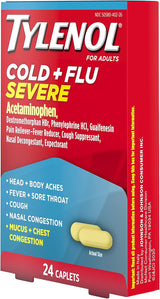 Tylenol Cold + Flu Severe Relief Caplets, 24 ct