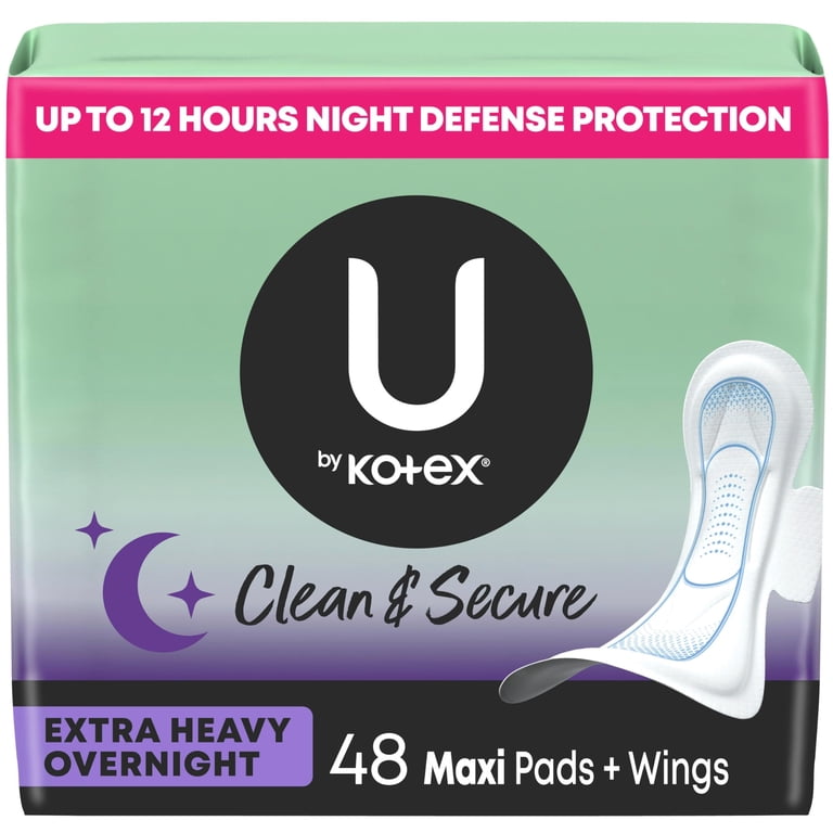 U by Kotex Maxi Pads, Heavy Absorbency, Unscented