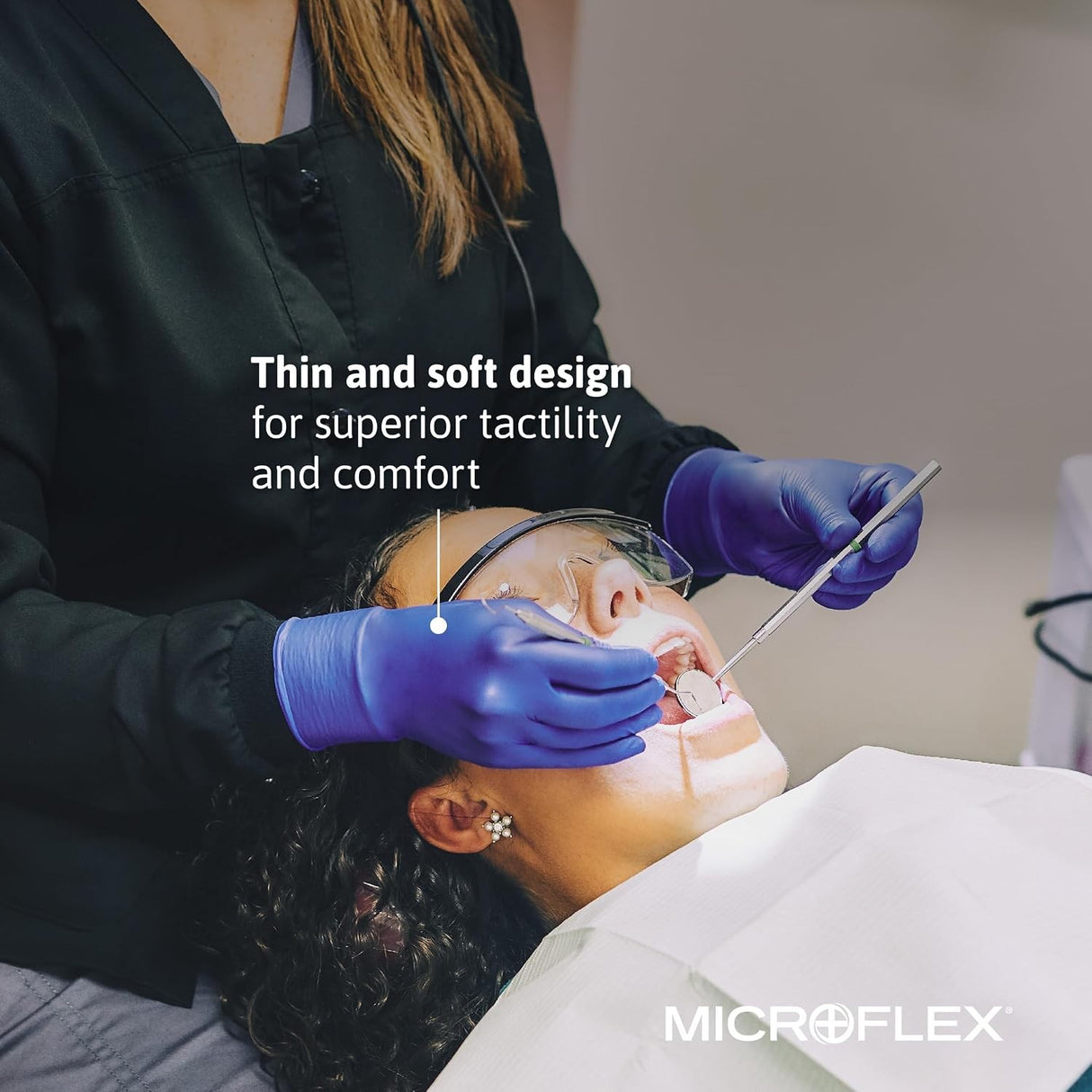 Microflex Ultraform Powder-Free Nitrile Exam Gloves, Blue