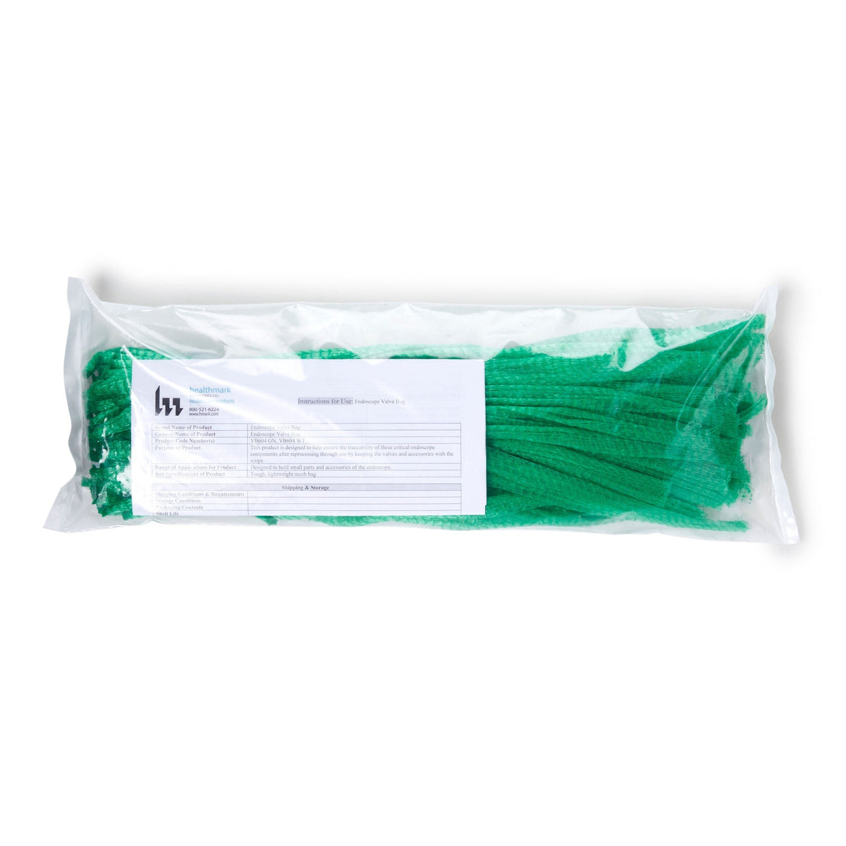 Valvesafe Valve Bag, Plastic Mesh, Green - VB604 GN - LL Medico