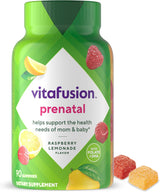 Vitafusion Prenatal Gummy Vitamins, Raspberry Lemonade Flavor, 90 ct