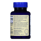 A blue bottle with a yellow label features supplement directions, warnings, and Foster & Thrive branding for Foster & Thrive Vitamin C Supplement, highlighting adult dosage, storage instructions, cautions, and immune support benefits.
