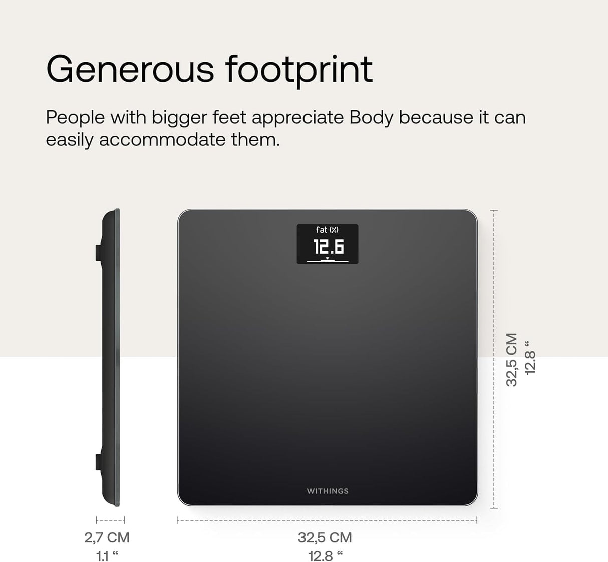 Withings Body Digital Wi-Fi Smart Scale, Black