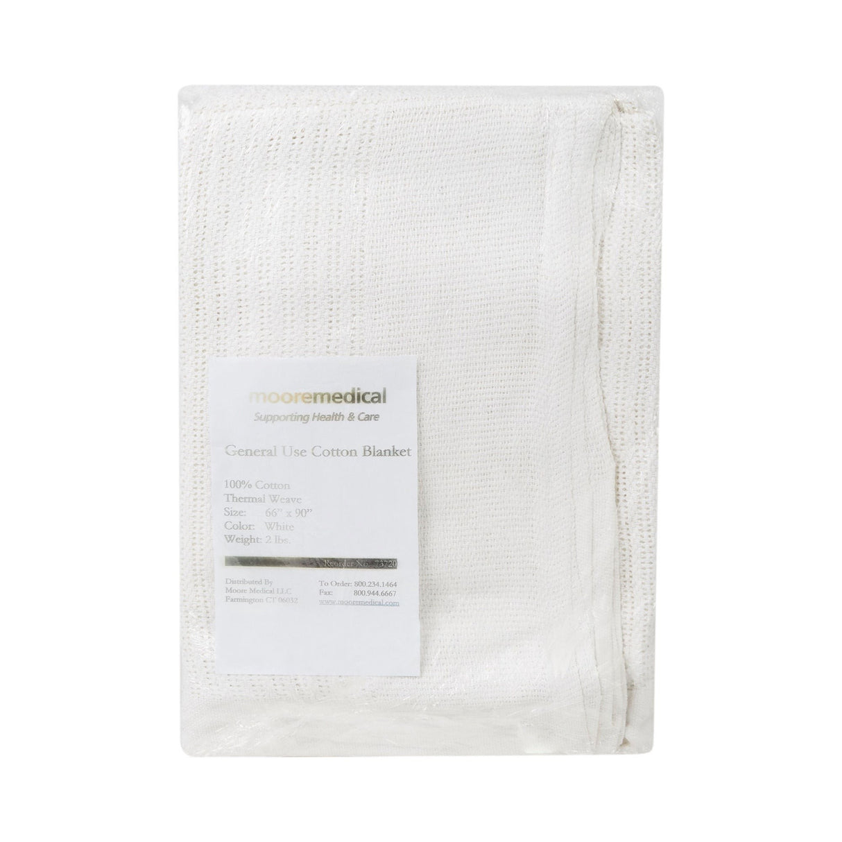 Blanket McKesson 66 X 90 Inch Cotton 2 Lbs. White