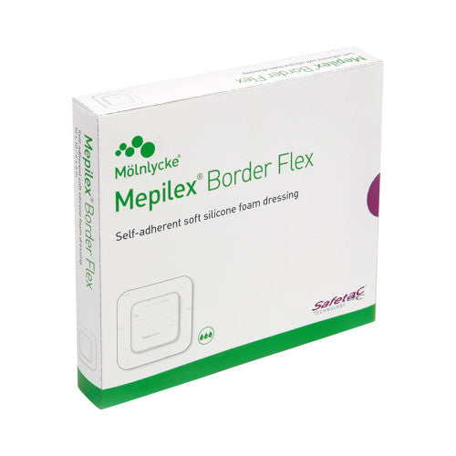 Mepilex Border Flex Silicone Adhesive Foam Dressing, 13 x 16 Centimeter